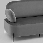 Диван в велюровой обивке серого цвета COLOR BLOCK варинант исполнения - 5 | Loft Concept в Твери