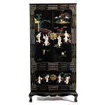 Шкаф черный в китайском стиле  Chinese Cabinet Black варинант исполнения - 1 | Loft Concept в Твери