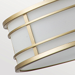 Подвесной светильник цвета латунь с белым матовым плафоном с геометрическим рисунком Feiss варинант исполнения - 6 | Loft Concept в Твери