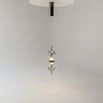 Подвесной светильник с плафоном из стекла с зеркальным градиентом Double Moon варинант исполнения - 4 | Loft Concept в Твери