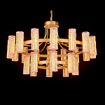 Люстра двухъярусная круглая с текстурными цилиндрическими плафонами Glimpse варинант исполнения - 3 | Loft Concept в Твери