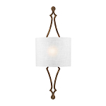 Бра с цилиндрическим тканевым абажуром белого цвета Feiss варинант исполнения - 1 | Loft Concept в Твери