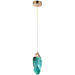 Подвесной светильник Soar Hanging Lamp Brass Emerald Изумрудный варинант исполнения - 2 | Loft Concept в Твери
