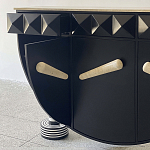 Дизайнерский комод полукруглый черный с 3-мя фактурным ящиками Occasion варинант исполнения - 3 | Loft Concept в Твери