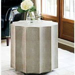 Приставной стол бежевый Stingray Skin Table кожа варинант исполнения - 2 | Loft Concept в Твери