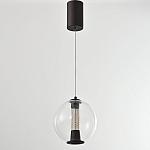 Подвесной светильник с плафоном в форме шара Inner Gleam Orb black  варинант исполнения - 6 | Loft Concept в Твери