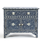 Комод инкрустация костью ORIENTAL Indian синий орнамент варинант исполнения - 1 | Loft Concept в Твери