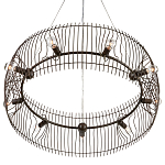 Люстра круглая из тонких прутьев Thin Bronze Rods варинант исполнения - 2 | Loft Concept в Твери