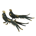 Статуэтка бронзовая синяя пара Фазаны Bronze Birds варинант исполнения - 1 | Loft Concept в Твери