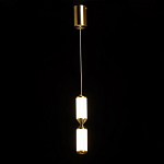 Подвесной светильник с двумя белыми рифлеными цилиндрическими плафонами Golden Swirl варинант исполнения - 3 | Loft Concept в Твери