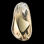 Бра овальное из стекла с золотым элементом Flow Texture  варинант исполнения - 3 | Loft Concept в Твери