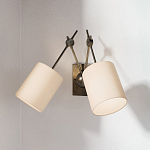 Бра с двумя тканевыми абажурами в форме цилиндра Prerequisites варинант исполнения - 3 | Loft Concept в Твери