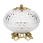 Конфетница из прозрачного рельефного стекла Eden Garden варинант исполнения - 1 | Loft Concept в Твери