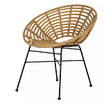 Стул круглый с ротанговым плетением Round Wicker Stool варинант исполнения - 3 | Loft Concept в Твери