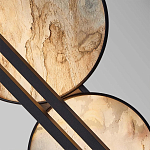 Бра из двух каменных дисков в металлической раме Constellation варинант исполнения - 3 | Loft Concept в Твери