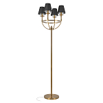 Торшер с металлическим основанием бронзового цвета с черными конусовидными абажурами Dignity варинант исполнения - 1 | Loft Concept в Твери