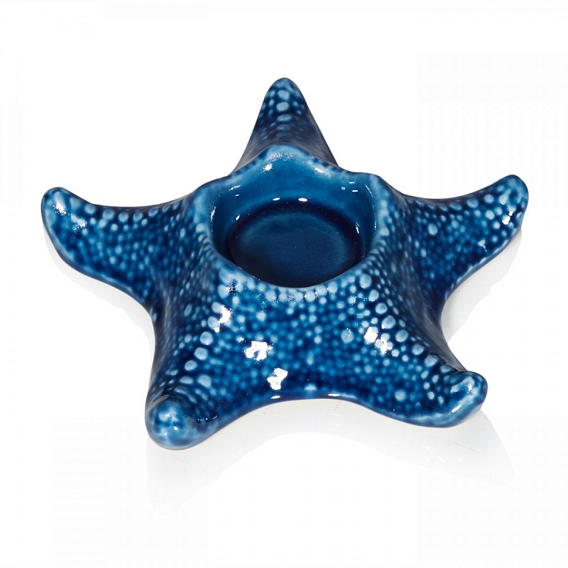 Подсвечник Blue Seaward Синий Подсвечник Blue Seaward Синий в Твери | Loft Concept