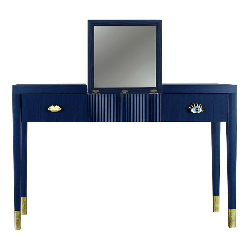 Туалетный стол - Трельяж Elsa Dreams Blue 120 см Синий в Твери | Loft Concept 