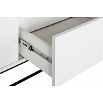 ТВ-тумба белая с  2-мя дверцами и ящиком Strict Lines варинант исполнения - 4 | Loft Concept в Твери