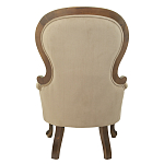 Кресло с мягкой обивкой из светло-коричневого велюра на 4-х деревянных ножках Evelyn Classical Armchair варинант исполнения - 2 | Loft Concept в Твери