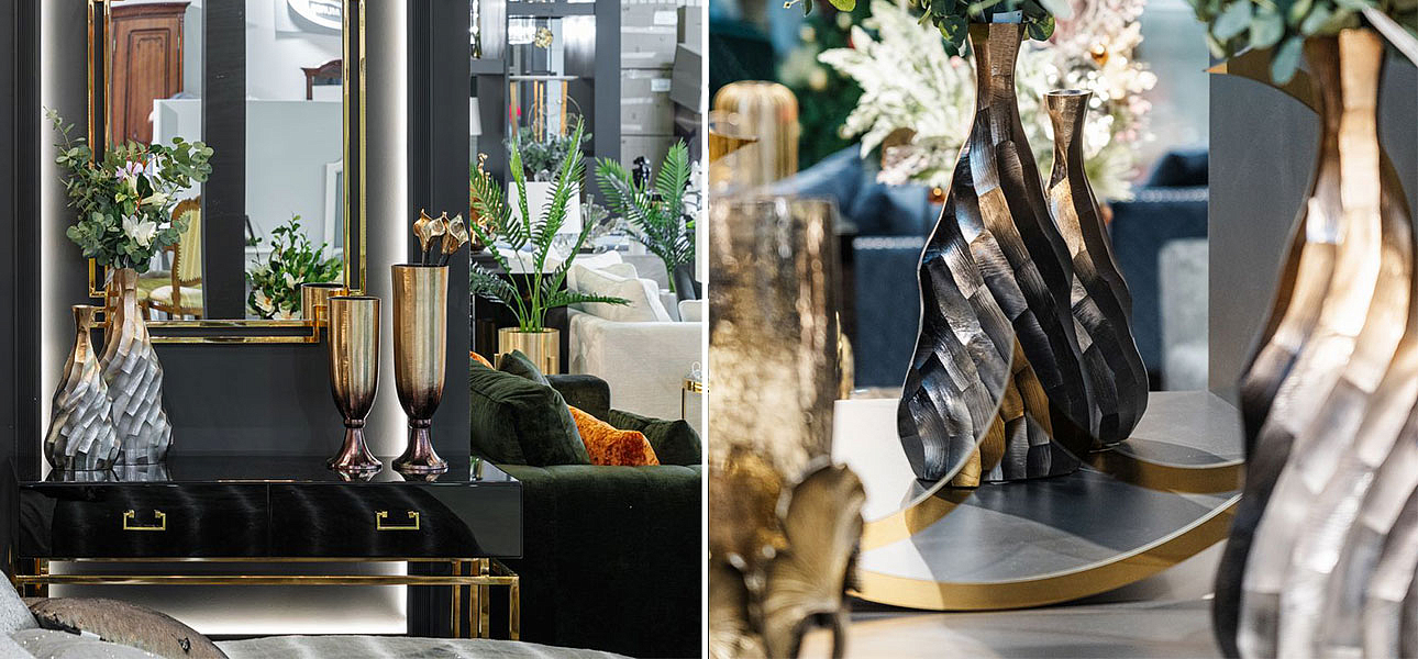 Ваза Top black and gold Ваза Top black and gold - Loft-Concept в Твери