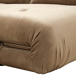 Дизайнерский угловой диван с велюровой светло-коричневой обивкой Fosse Sofa варинант исполнения - 8 | Loft Concept в Твери