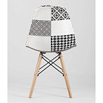 Пластиковый стул на ножках из массива бука Eames Черно-Белый Пэчворк варинант исполнения - 4 | Loft Concept в Твери