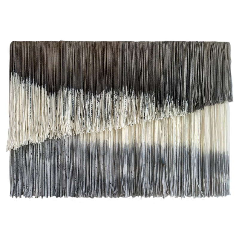 Декор на стену Ваби-Саби Макраме New Beginning Wall decor  Серый Молочный в Твери | Loft Concept 