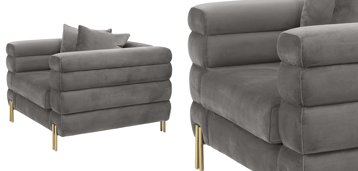 Кресло Eichholtz Chair York grey Кресло Eichholtz Chair York grey - Loft-Concept в Твери