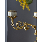 Подсвечник белый Попугай из фарфора с бронзовыми элементами Eden Garden варинант исполнения - 7 | Loft Concept в Твери