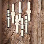 Подвесной светильник из дымчатого стекла цилиндрической формы с чёрным металлическим основанием Hiding secrets варинант исполнения - 8 | Loft Concept в Твери