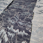 Мебельная ткань Вышивка темно-серый цвет 130 см T2-40 варинант исполнения - 2 | Loft Concept в Твери