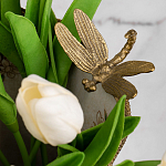 Декоративная ваза из фарфора с бронзовыми вставками Eden Garden варинант исполнения - 5 | Loft Concept в Твери