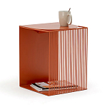 Оранжевый приставной стол из металла Lattice варинант исполнения - 3 | Loft Concept в Твери