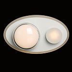 Бра овальной формы белого цвета с 2-мя лампами Lunar Pebbles варинант исполнения - 2 | Loft Concept в Твери