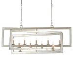 Люстра серебряная из пересекающихся прямоугольных элементов Intersecting Rectangles варинант исполнения - 2 | Loft Concept в Твери