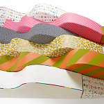 Дизайнерский модульный диван волнистой формы с цветным принтом Poltronova Superonda Sofa варинант исполнения - 43 | Loft Concept в Твери