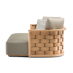 Дизайнерский уличный диван из массива дерева с плетеной спинкой PALINFRASCA Sofa варинант исполнения - 8 | Loft Concept в Твери