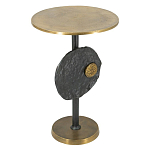 Столик приставной с абстрактным основанием и акцентом в виде золотистого диска Heavenly Space варинант исполнения - 3 | Loft Concept в Твери