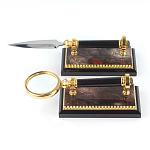 Настольный письменный набор из яшмы и долерита с декором Двуглавый орел Manager Organizer варинант исполнения - 5 | Loft Concept в Твери