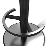 Барный стул вращающийся со спинкой и подлокотниками Douglas Rhombus Черный Велюр варинант исполнения - 5 | Loft Concept в Твери