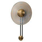 Бра с янтарным стеклянным диском и золотистыми акцентами Savio Glass Disc варинант исполнения - 1 | Loft Concept в Твери