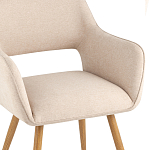 Стул в рогожке бежевого цвета NEASAN STOOL варинант исполнения - 6 | Loft Concept в Твери