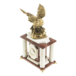 Часы настольные из натурального камня с декором в виде орла Eagle Stone Clock варинант исполнения - 2 | Loft Concept в Твери