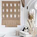 Панно на стену плетеное Макраме бежевый цвет  варинант исполнения - 5 | Loft Concept в Твери