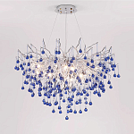 Люстра с синими стеклянными подвесками в форме капель FAIRYTREE Light варинант исполнения - 1 | Loft Concept в Твери