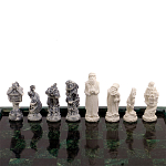 Шахматы Русские сказки с доской из натурального камня Змеевик Decorative Thematic Chess варинант исполнения - 4 | Loft Concept в Твери