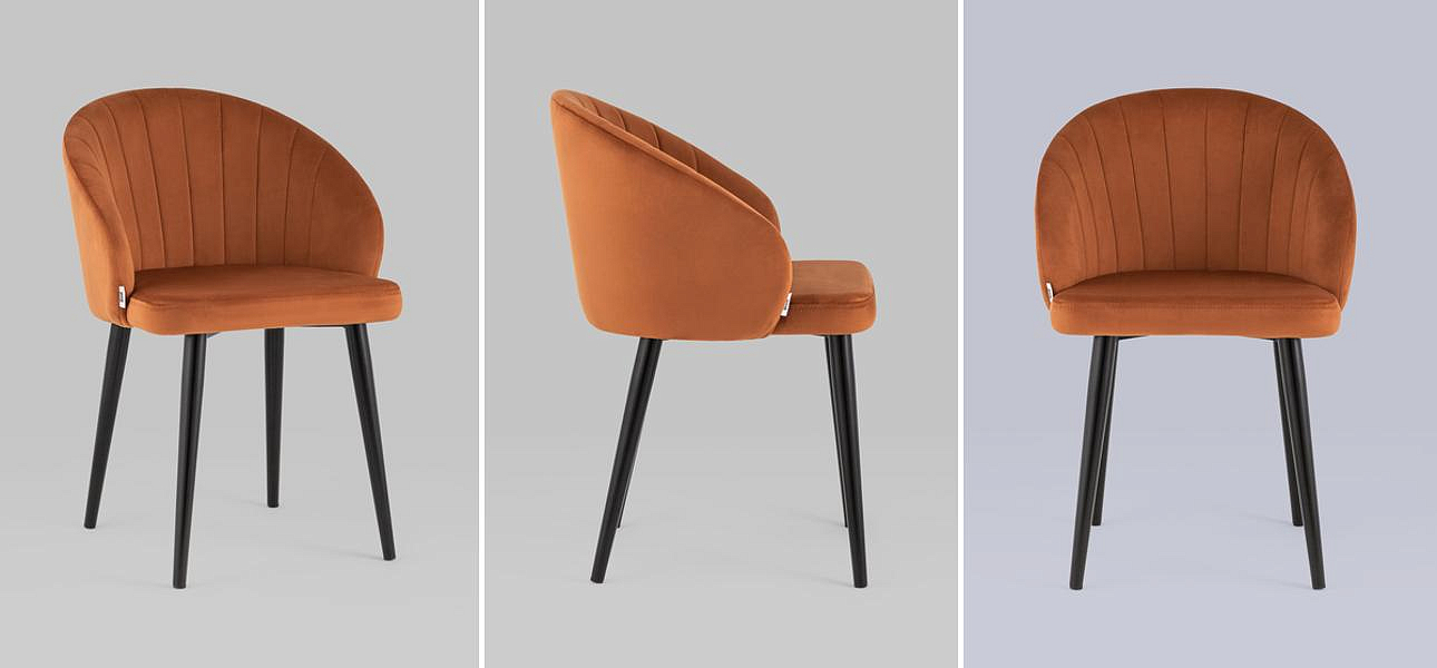 Стул Balsari Chair Терракотовый Велюр Стул Balsari Chair Терракотовый Велюр - Loft-Concept в Твери