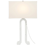 Настольная лампа на арочном корпусе с прямоугольным абажуром One Piece Support варинант исполнения - 2 | Loft Concept в Твери