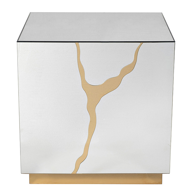 Столик журнальный зеркальный с золотым декором Gold Painted Mirror Table Зеркало Золотой Столик журнальный зеркальный с золотым декором Gold Painted Mirror Table Зеркало Золотой в Твери | Loft Concept